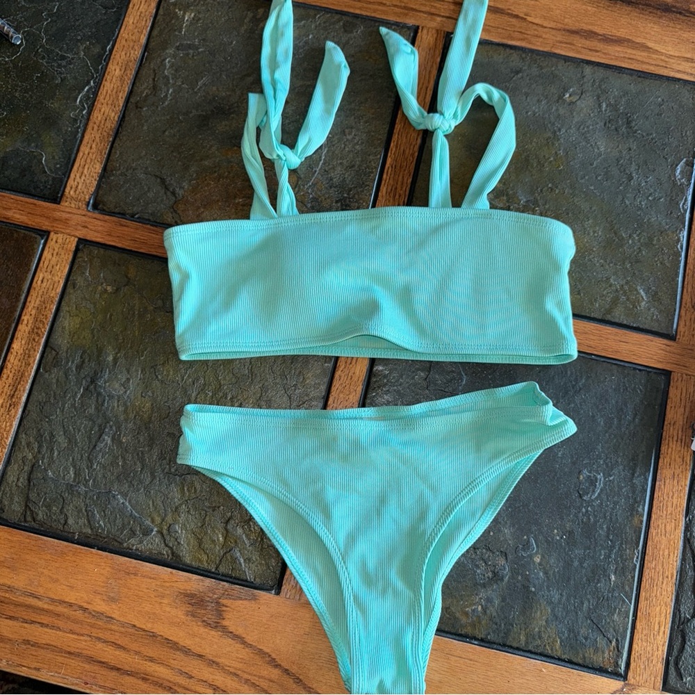 SHEIN Mint Green Bikini Set, size small